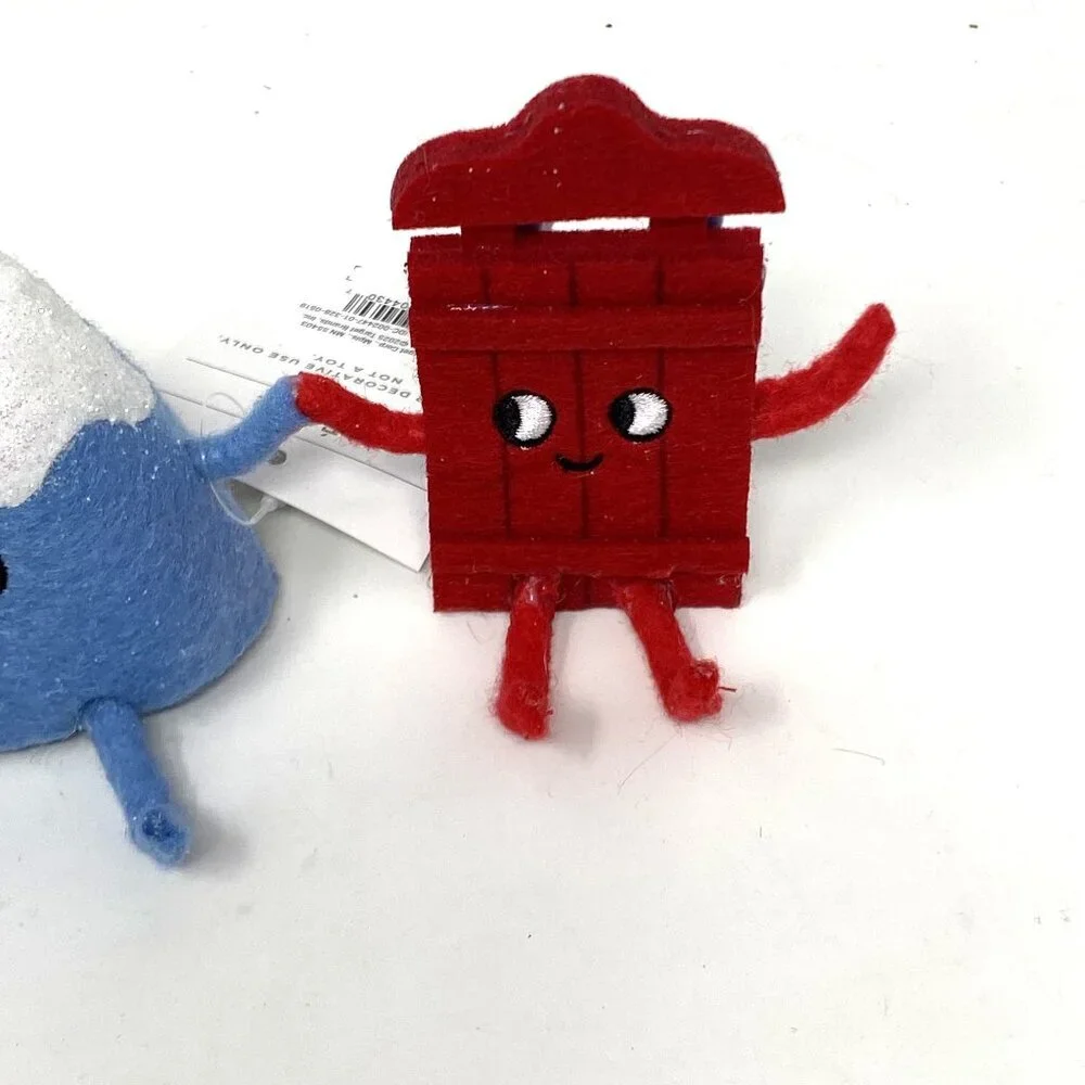 Target Christmas Felt Duo Figural Mountain And Sled Wondershop™ Tabletop Decor